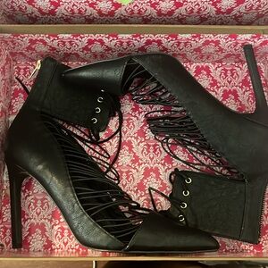 privileged strap up pump heels